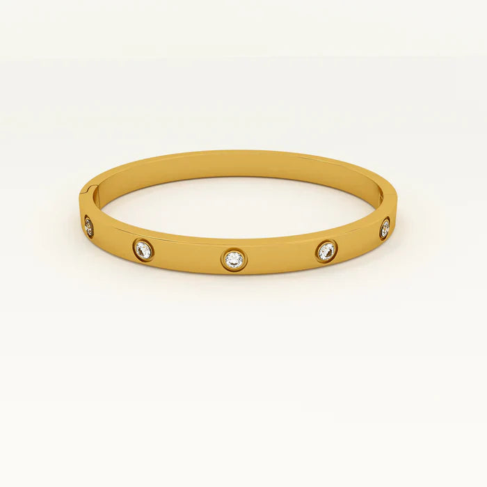 Crystal Love Bangle Bracelet - Sori Style