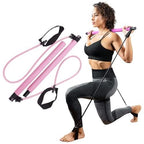 Serenily Pilates Bar Yoga Stick - Pilates bar kit for Home Gym with Pilates Resistance Bands - At Home Workout Equipment for Women Kit - Pilates Stick Fitness Bar for Pilates Exercise and Body Workou