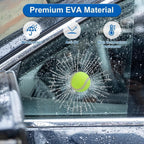 3D Broken Glass Football Car Sticker | Creative Cracked Window Decal | White Football Design | Waterproof & Removable Car Prank Accessory | Funny Auto Decoration (Green)