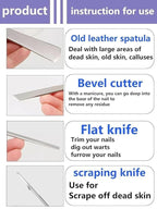 5 Pieces Pedicure Knife Set with Storage Case