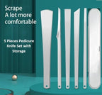 5 Pieces Pedicure Knife Set with Storage Case