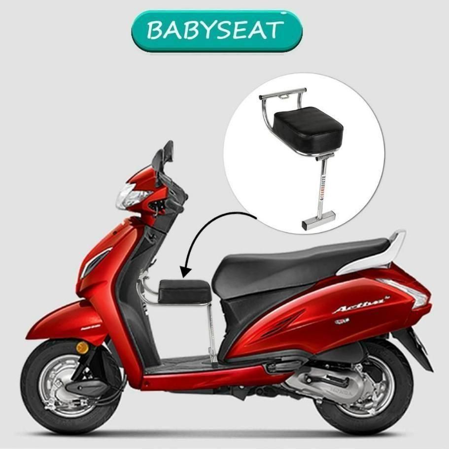 Scooter Front Baby Seat Scooty Child Sitting & Foldable Comfortable for Kids for Activa Jupiter Aviator Dio Mastro Access 125 Maestro burgmam Hero Duet Scooties (Royal BLK Check)