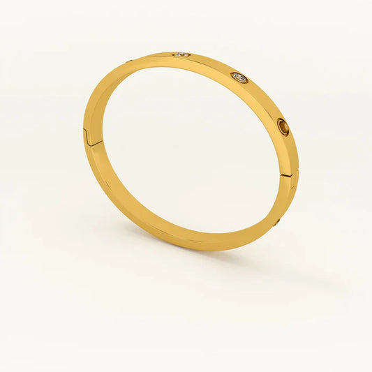 Crystal Love Bangle Bracelet - Sori Style