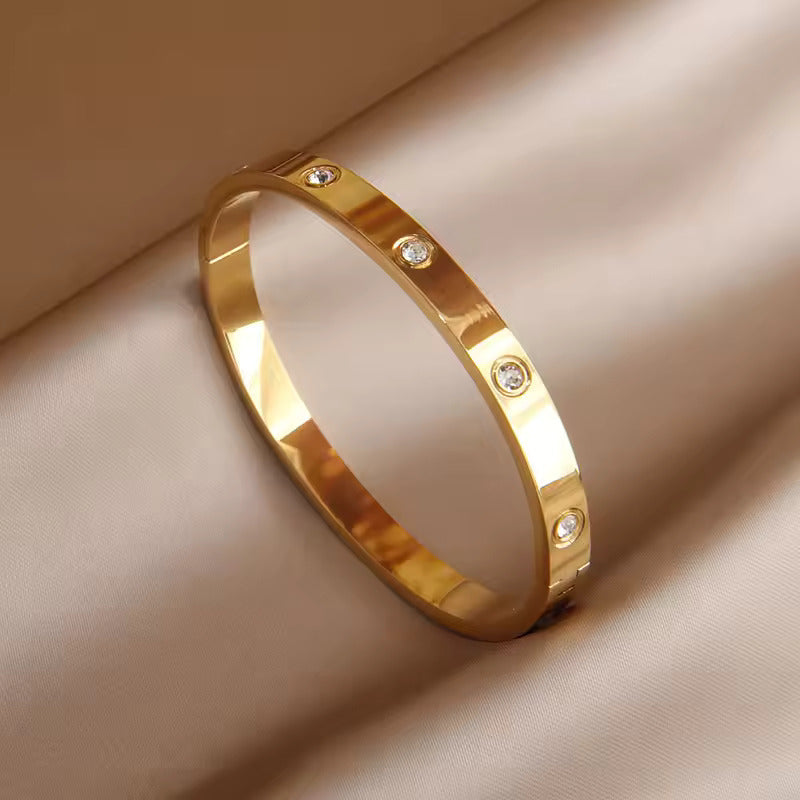 Crystal Love Bangle Bracelet - Sori Style