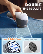 TEKCOOL Fabric Shaver, Lint Remover for Clothes, Electric Lint Shaver with 6-Leaf Blades, Sweater Shavers to Remove Pilling for Clothing, Couch, Furniture, Fuzz, Lint Ball, Pillings, USB Rechargeable